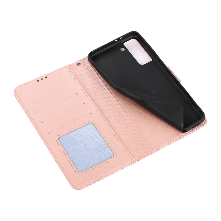 For Samsung Galaxy S21 FE Skin Feel Embossed Sunflower Horizontal Flip Leather Case with Holder & Card Slots & Wallet & Lanyard