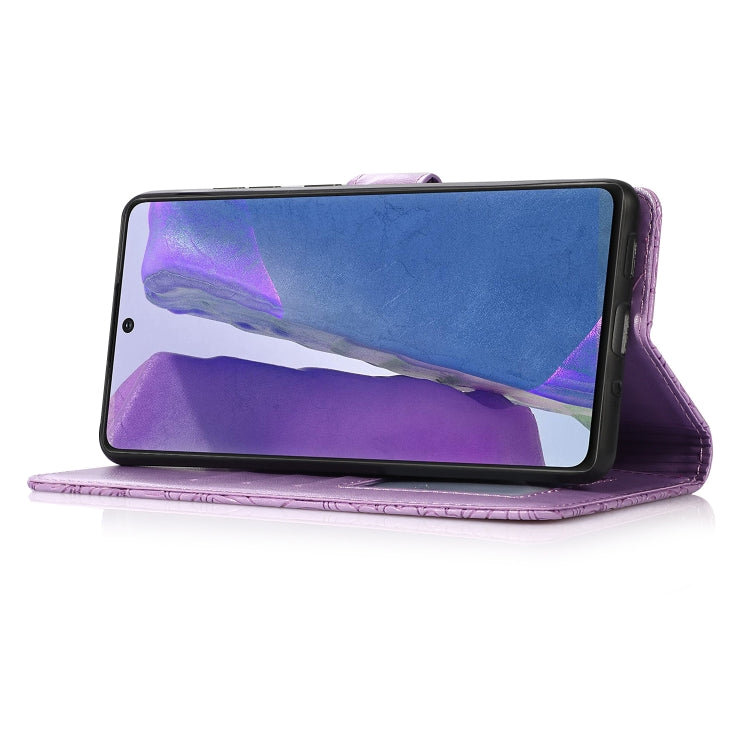 For Samsung Galaxy Note20 Skin Feel Embossed Sunflower Horizontal Flip Leather Case with Holder & Card Slots & Wallet & Lanyard