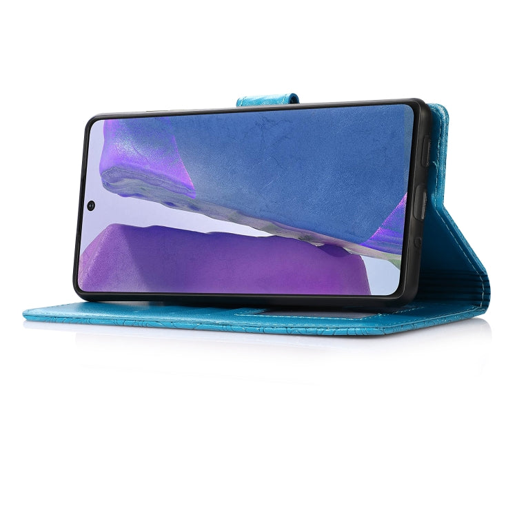 For Samsung Galaxy Note20 Skin Feel Embossed Sunflower Horizontal Flip Leather Case with Holder & Card Slots & Wallet & Lanyard