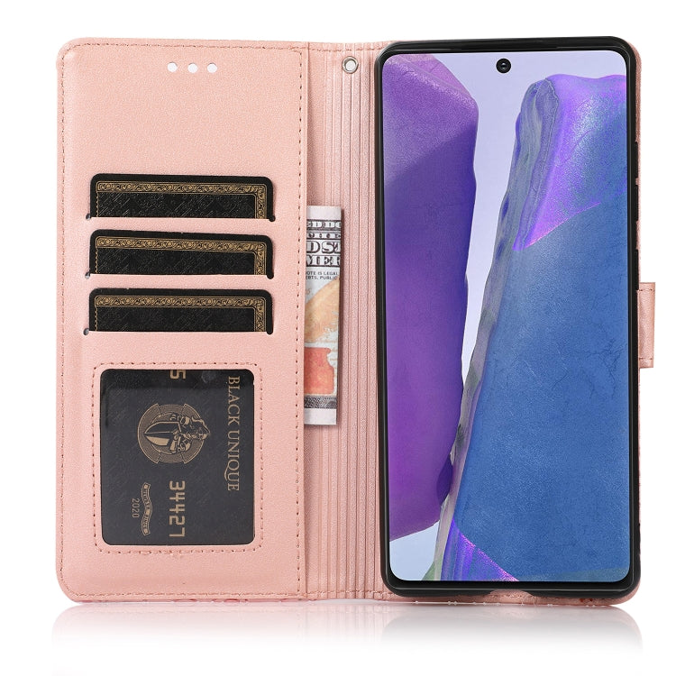 For Samsung Galaxy Note20 Skin Feel Embossed Sunflower Horizontal Flip Leather Case with Holder & Card Slots & Wallet & Lanyard