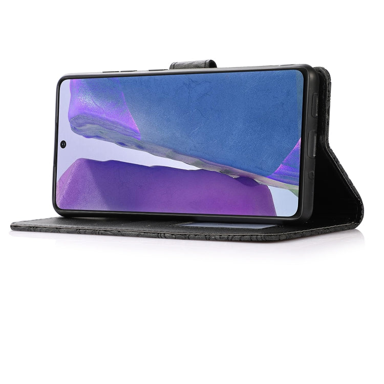 For Samsung Galaxy Note20 Skin Feel Embossed Sunflower Horizontal Flip Leather Case with Holder & Card Slots & Wallet & Lanyard