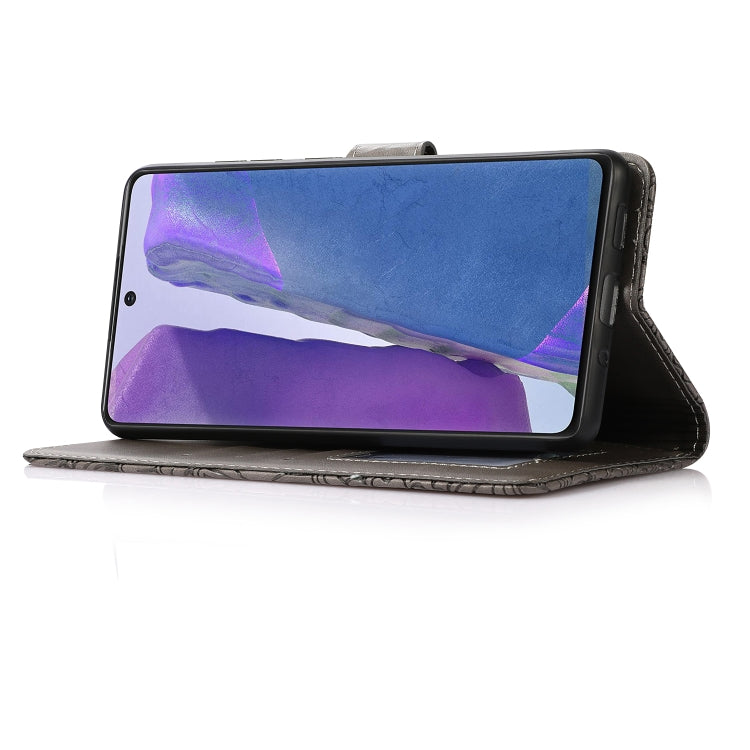 For Samsung Galaxy Note20 Skin Feel Embossed Sunflower Horizontal Flip Leather Case with Holder & Card Slots & Wallet & Lanyard
