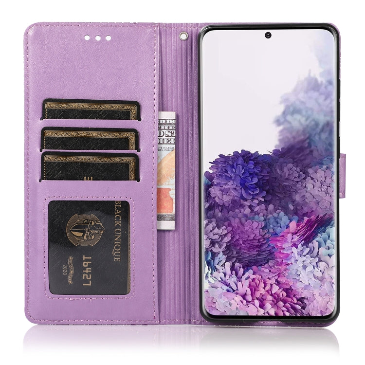 For Samsung Galaxy S20+ Skin Feel Embossed Sunflower Horizontal Flip Leather Case with Holder & Card Slots & Wallet & Lanyard