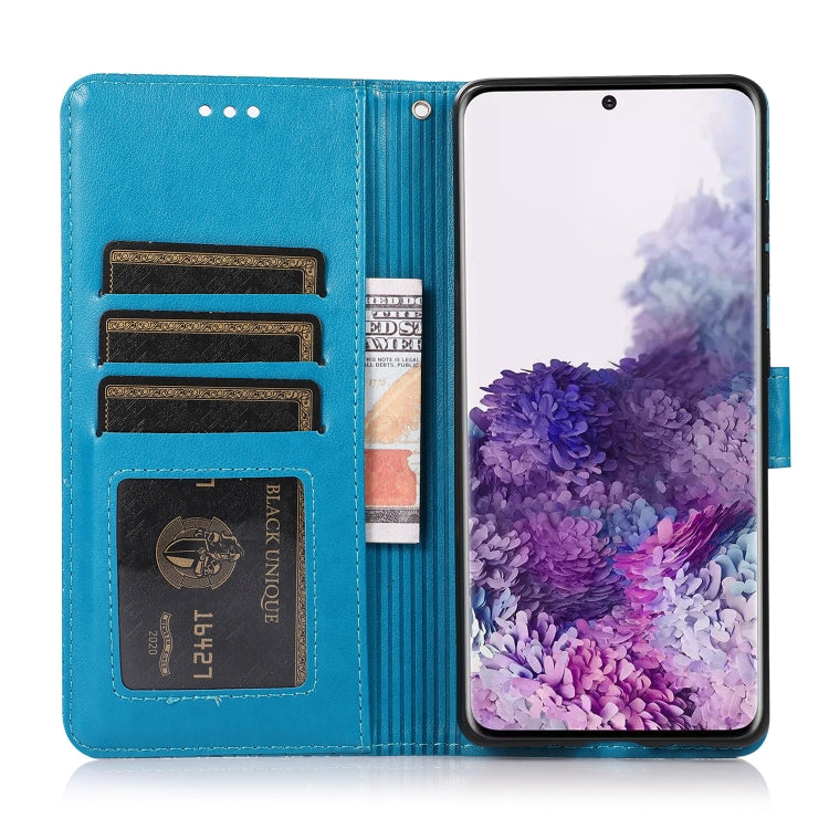 For Samsung Galaxy S20+ Skin Feel Embossed Sunflower Horizontal Flip Leather Case with Holder & Card Slots & Wallet & Lanyard