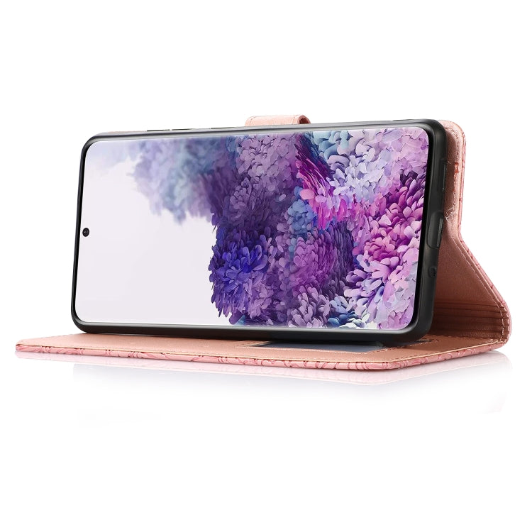 For Samsung Galaxy S20+ Skin Feel Embossed Sunflower Horizontal Flip Leather Case with Holder & Card Slots & Wallet & Lanyard