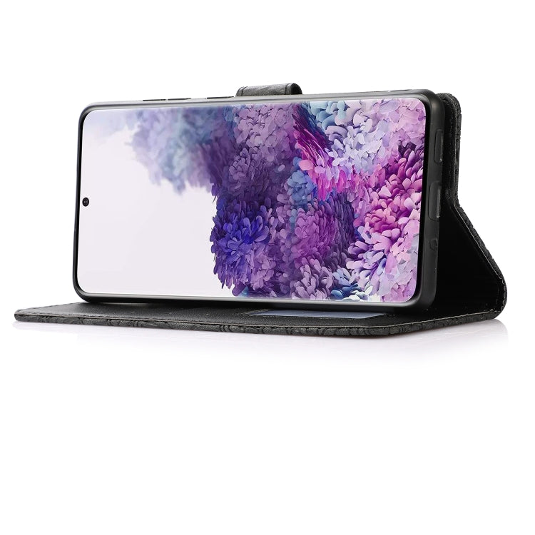 For Samsung Galaxy S20+ Skin Feel Embossed Sunflower Horizontal Flip Leather Case with Holder & Card Slots & Wallet & Lanyard