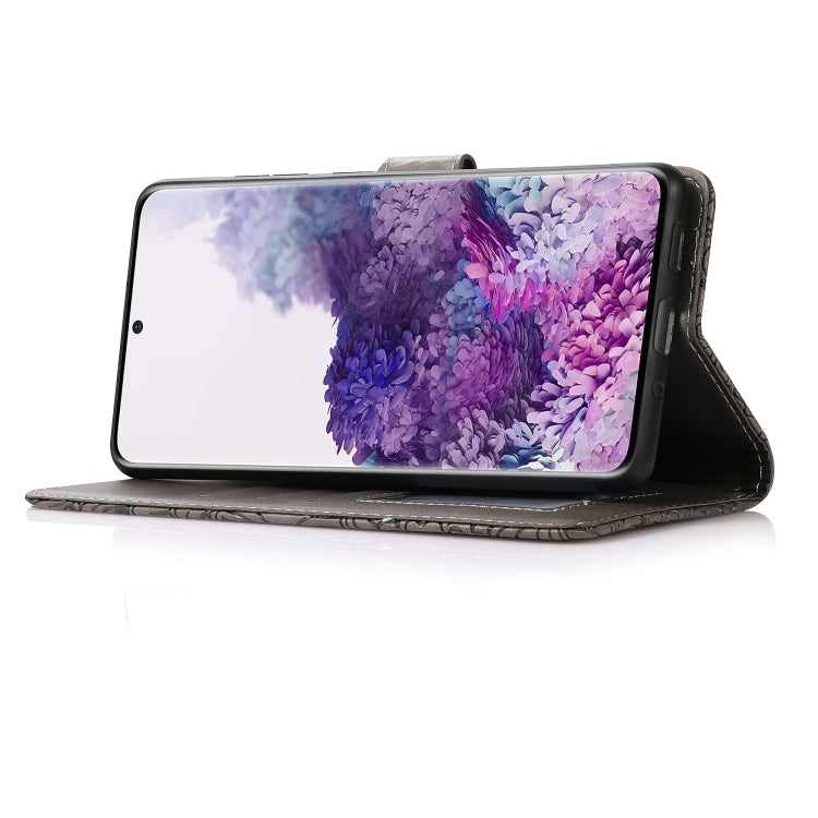 For Samsung Galaxy S20+ Skin Feel Embossed Sunflower Horizontal Flip Leather Case with Holder & Card Slots & Wallet & Lanyard