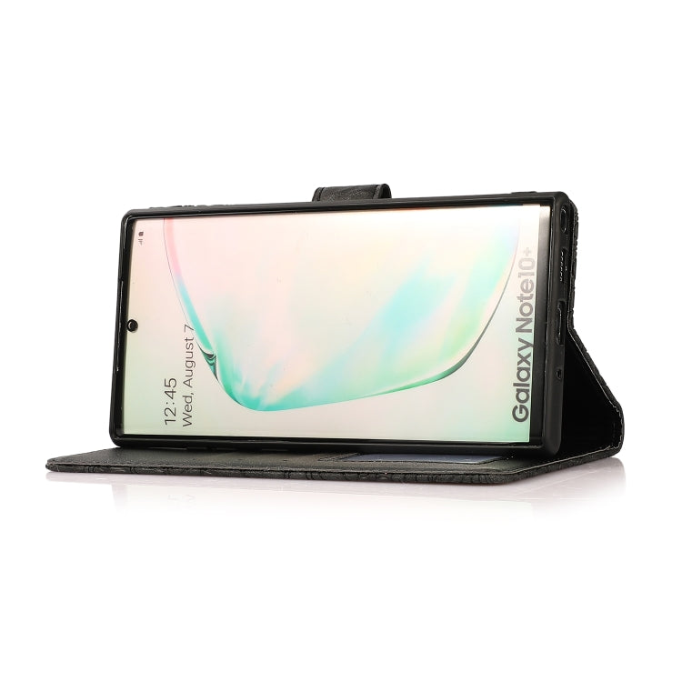 For Samsung Galaxy Note10+ Skin Feel Embossed Sunflower Horizontal Flip Leather Case with Holder & Card Slots & Wallet & Lanyard