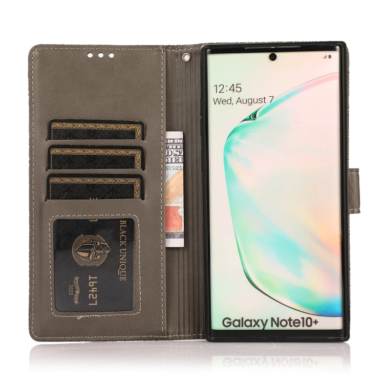 For Samsung Galaxy Note10+ Skin Feel Embossed Sunflower Horizontal Flip Leather Case with Holder & Card Slots & Wallet & Lanyard