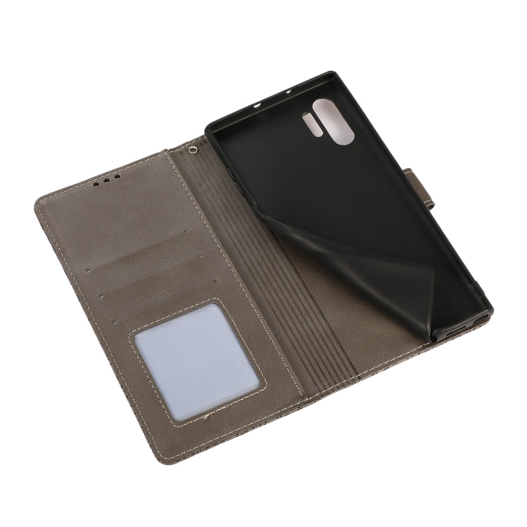 For Samsung Galaxy Note10+ Skin Feel Embossed Sunflower Horizontal Flip Leather Case with Holder & Card Slots & Wallet & Lanyard