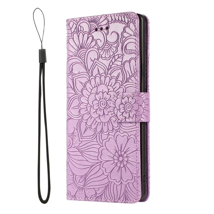 For Samsung Galaxy Note9 Skin Feel Embossed Sunflower Horizontal Flip Leather Case with Holder & Card Slots & Wallet & Lanyard