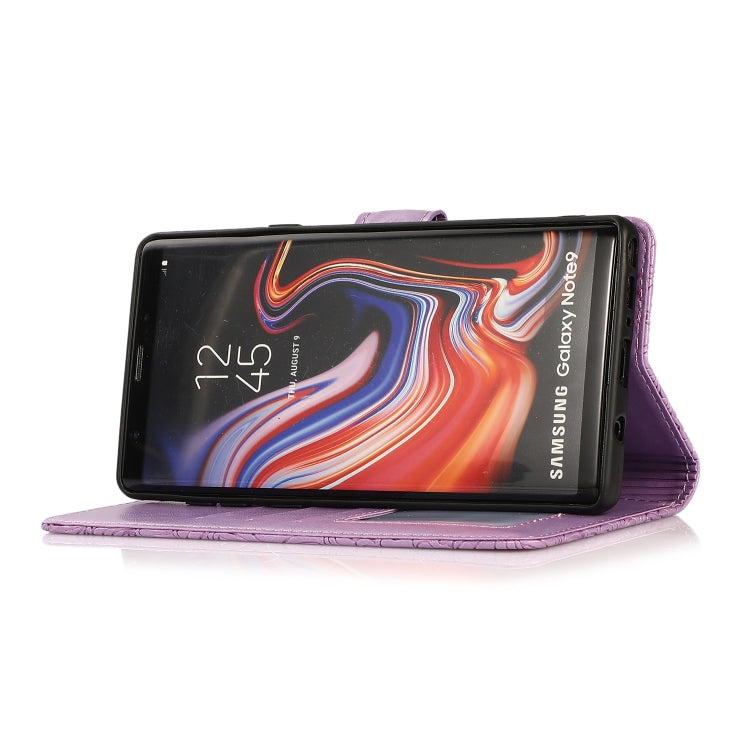 For Samsung Galaxy Note9 Skin Feel Embossed Sunflower Horizontal Flip Leather Case with Holder & Card Slots & Wallet & Lanyard