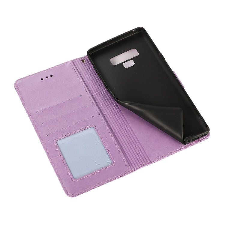 For Samsung Galaxy Note9 Skin Feel Embossed Sunflower Horizontal Flip Leather Case with Holder & Card Slots & Wallet & Lanyard