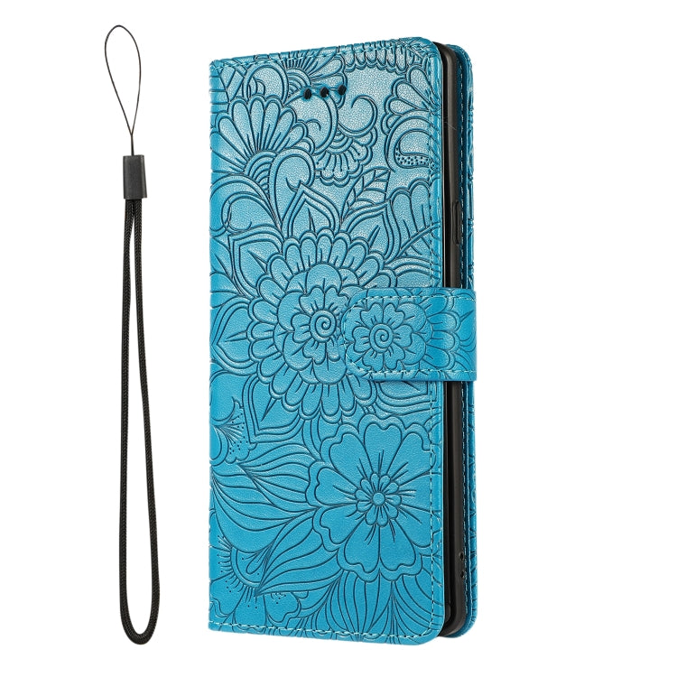 For Samsung Galaxy Note9 Skin Feel Embossed Sunflower Horizontal Flip Leather Case with Holder & Card Slots & Wallet & Lanyard