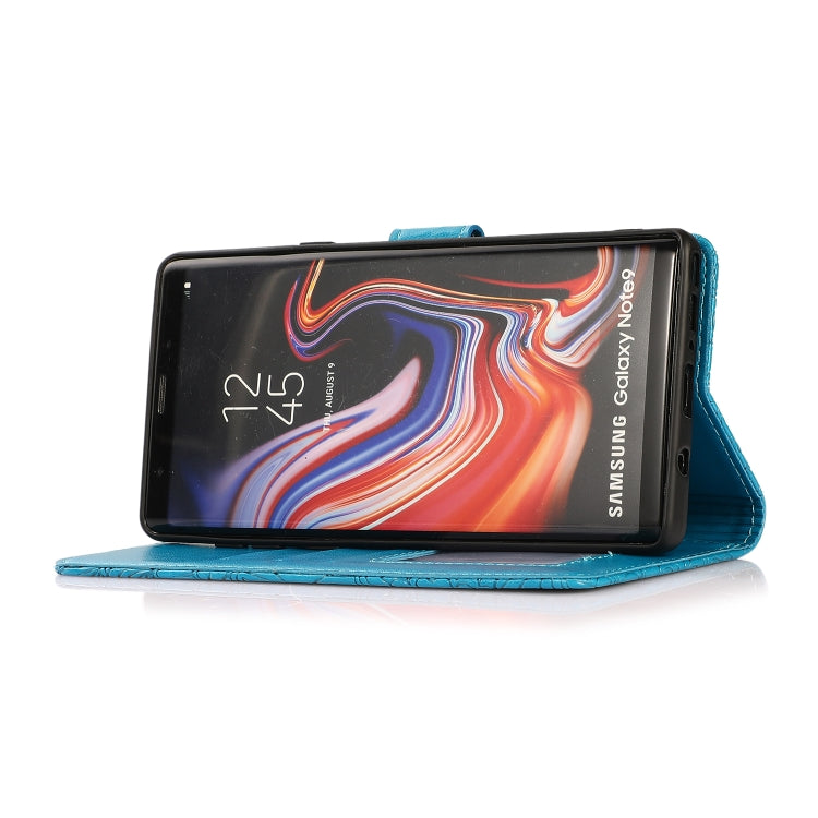 For Samsung Galaxy Note9 Skin Feel Embossed Sunflower Horizontal Flip Leather Case with Holder & Card Slots & Wallet & Lanyard