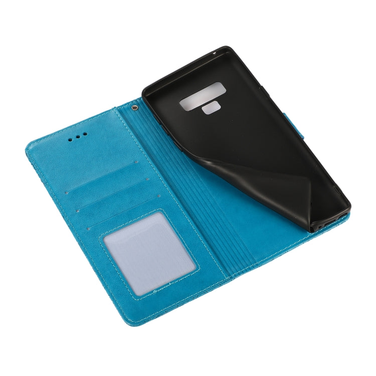 For Samsung Galaxy Note9 Skin Feel Embossed Sunflower Horizontal Flip Leather Case with Holder & Card Slots & Wallet & Lanyard