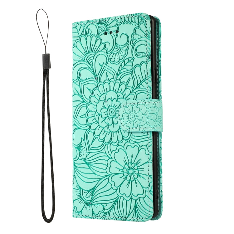 For Samsung Galaxy Note9 Skin Feel Embossed Sunflower Horizontal Flip Leather Case with Holder & Card Slots & Wallet & Lanyard