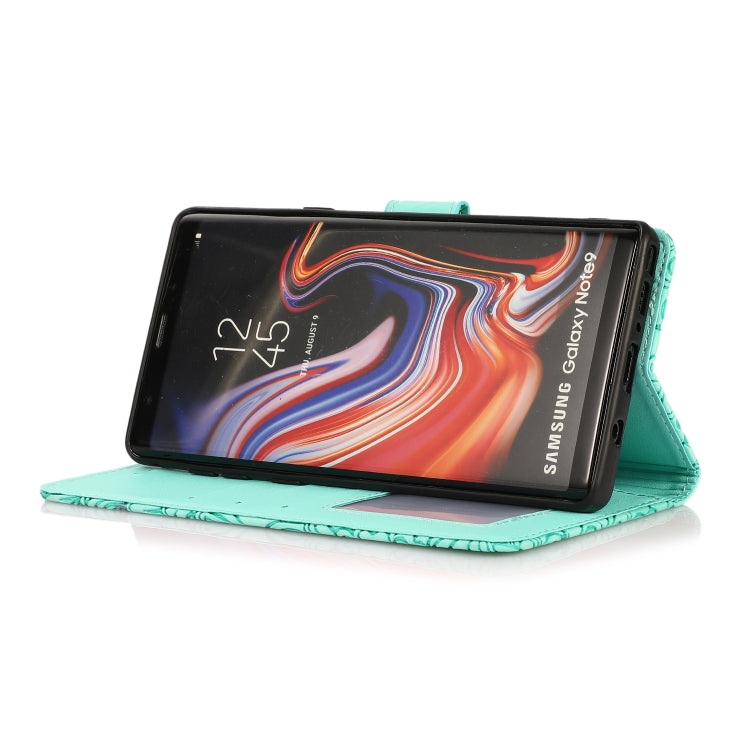 For Samsung Galaxy Note9 Skin Feel Embossed Sunflower Horizontal Flip Leather Case with Holder & Card Slots & Wallet & Lanyard
