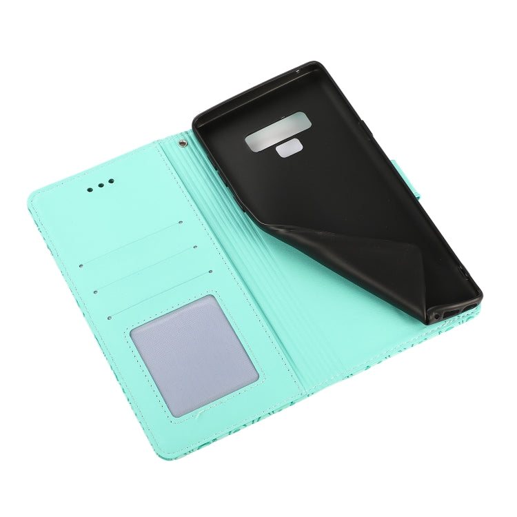 For Samsung Galaxy Note9 Skin Feel Embossed Sunflower Horizontal Flip Leather Case with Holder & Card Slots & Wallet & Lanyard
