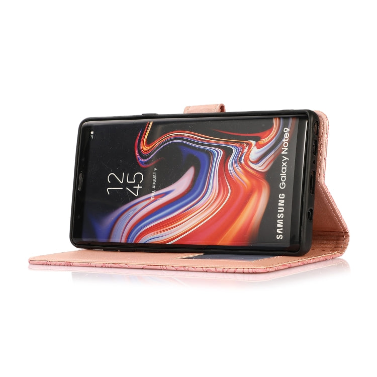 For Samsung Galaxy Note9 Skin Feel Embossed Sunflower Horizontal Flip Leather Case with Holder & Card Slots & Wallet & Lanyard
