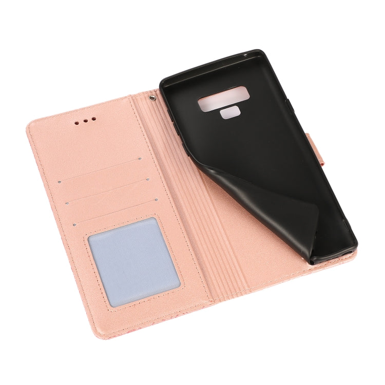 For Samsung Galaxy Note9 Skin Feel Embossed Sunflower Horizontal Flip Leather Case with Holder & Card Slots & Wallet & Lanyard
