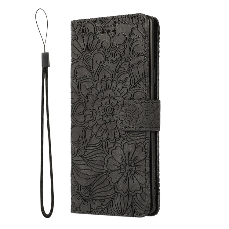 For Samsung Galaxy Note9 Skin Feel Embossed Sunflower Horizontal Flip Leather Case with Holder & Card Slots & Wallet & Lanyard