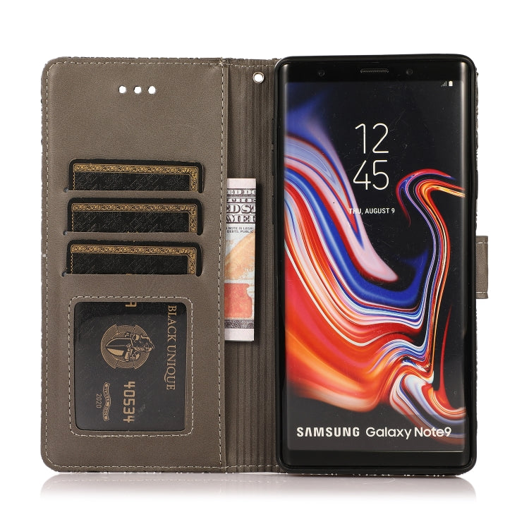 For Samsung Galaxy Note9 Skin Feel Embossed Sunflower Horizontal Flip Leather Case with Holder & Card Slots & Wallet & Lanyard