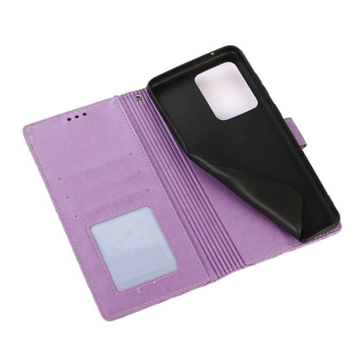 For Samsung Galaxy S20 Ultra Skin Feel Embossed Sunflower Horizontal Flip Leather Case with Holder & Card Slots & Wallet & Lanyard