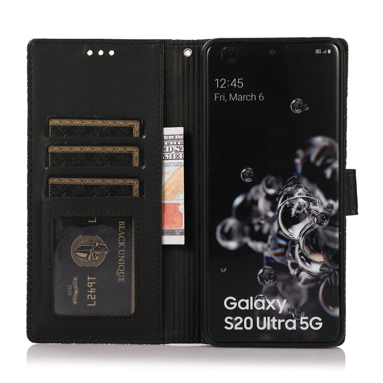 For Samsung Galaxy S20 Ultra Skin Feel Embossed Sunflower Horizontal Flip Leather Case with Holder & Card Slots & Wallet & Lanyard