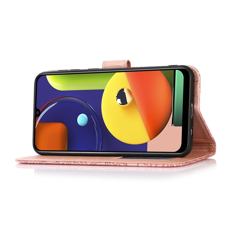 For Samsung Galaxy A50s Skin Feel Embossed Sunflower Horizontal Flip Leather Case with Holder & Card Slots & Wallet & Lanyard