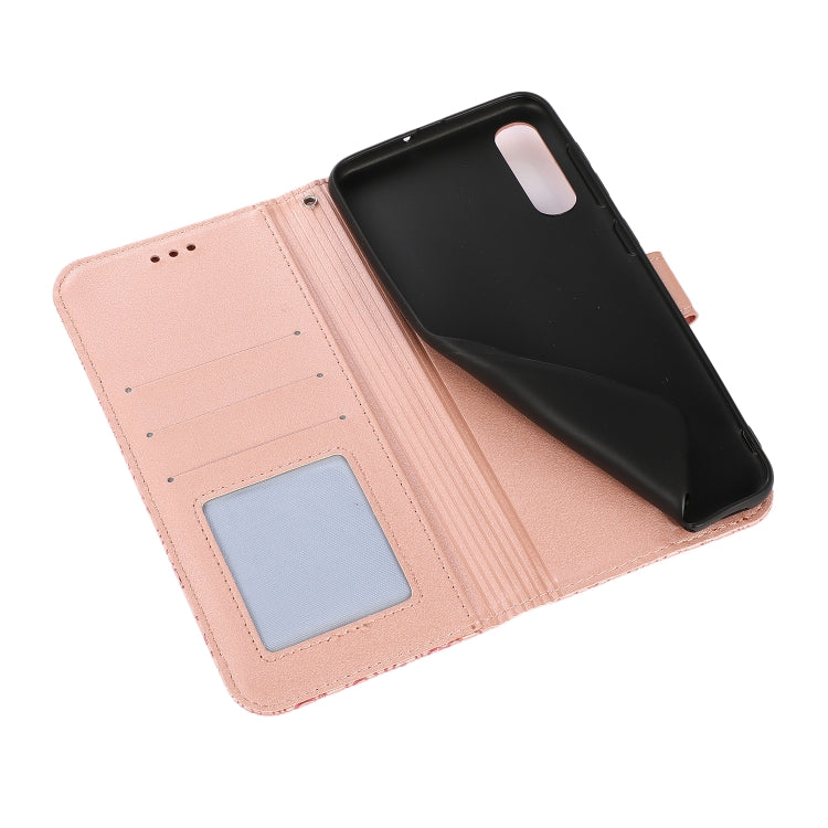 For Samsung Galaxy A50s Skin Feel Embossed Sunflower Horizontal Flip Leather Case with Holder & Card Slots & Wallet & Lanyard