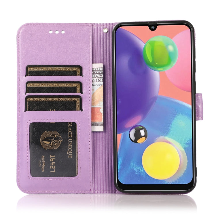 For Samsung Galaxy A70s Skin Feel Embossed Sunflower Horizontal Flip Leather Case with Holder & Card Slots & Wallet & Lanyard