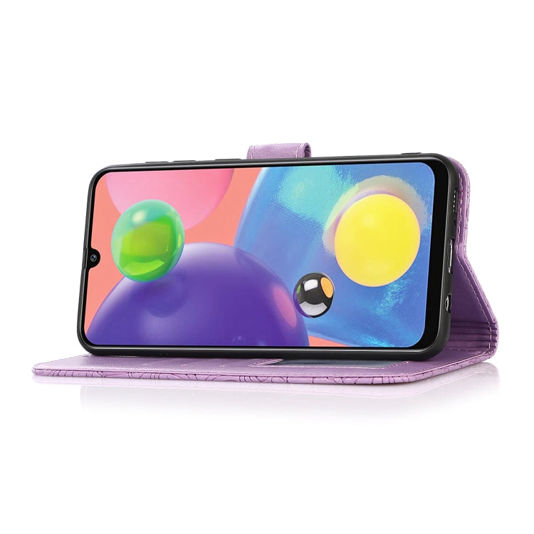 For Samsung Galaxy A70s Skin Feel Embossed Sunflower Horizontal Flip Leather Case with Holder & Card Slots & Wallet & Lanyard