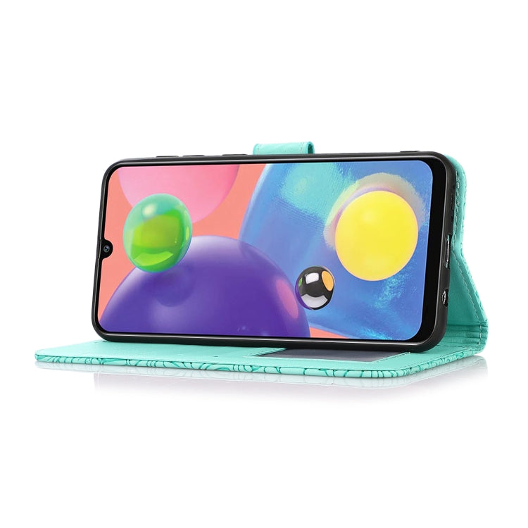 For Samsung Galaxy A70s Skin Feel Embossed Sunflower Horizontal Flip Leather Case with Holder & Card Slots & Wallet & Lanyard