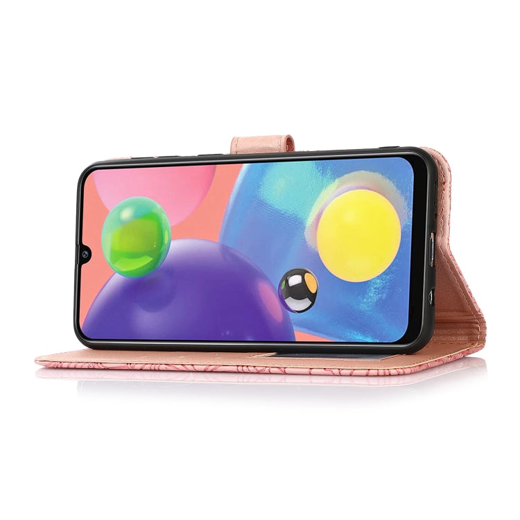 For Samsung Galaxy A70s Skin Feel Embossed Sunflower Horizontal Flip Leather Case with Holder & Card Slots & Wallet & Lanyard