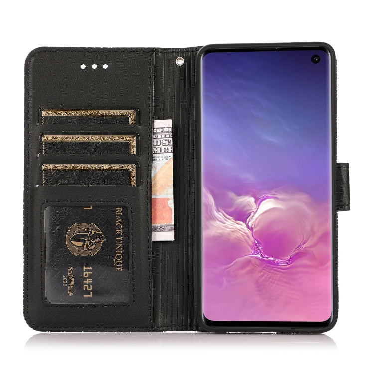 For Samsung Galaxy S10+ Skin Feel Embossed Sunflower Horizontal Flip Leather Case with Holder & Card Slots & Wallet & Lanyard