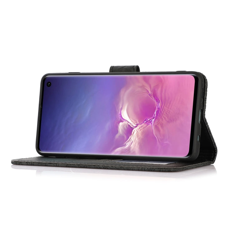 For Samsung Galaxy S10+ Skin Feel Embossed Sunflower Horizontal Flip Leather Case with Holder & Card Slots & Wallet & Lanyard