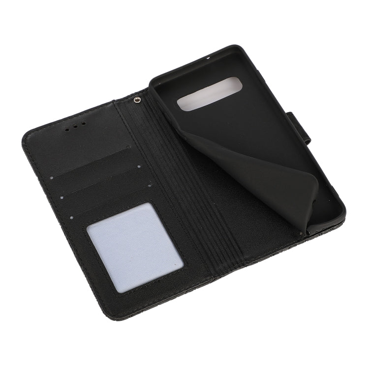 For Samsung Galaxy S10+ Skin Feel Embossed Sunflower Horizontal Flip Leather Case with Holder & Card Slots & Wallet & Lanyard
