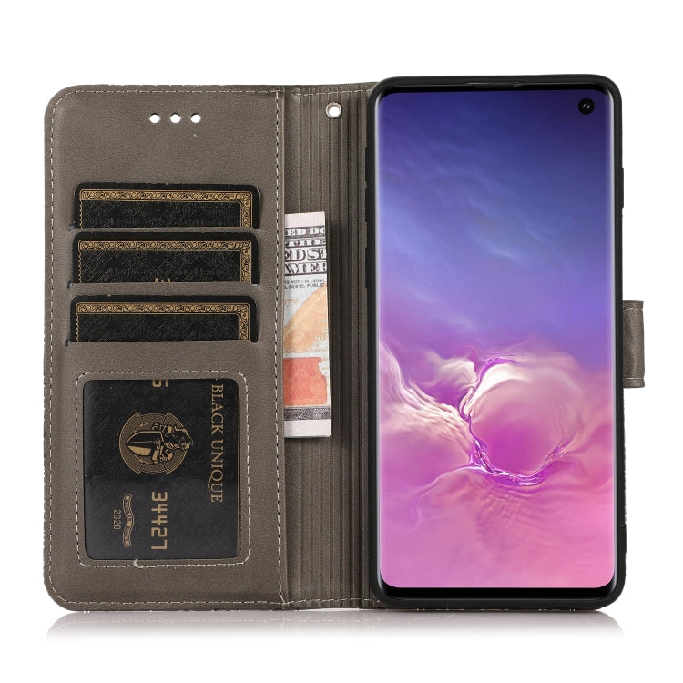 For Samsung Galaxy S10+ Skin Feel Embossed Sunflower Horizontal Flip Leather Case with Holder & Card Slots & Wallet & Lanyard