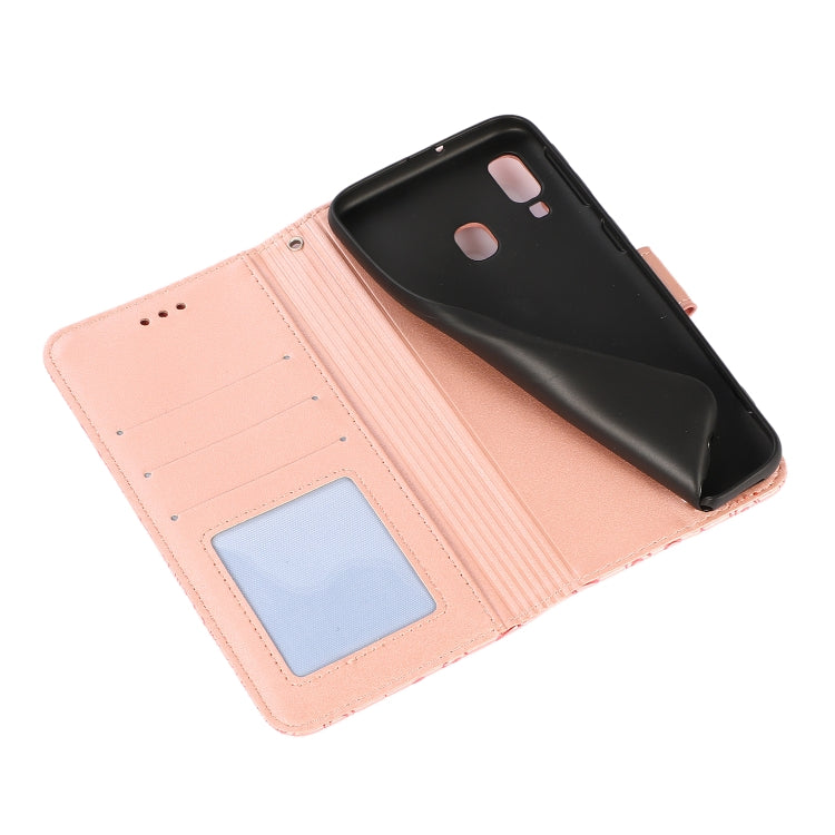 For Samsung Galaxy A40 Skin Feel Embossed Sunflower Horizontal Flip Leather Case with Holder & Card Slots & Wallet & Lanyard
