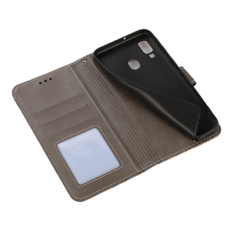 For Samsung Galaxy A40 Skin Feel Embossed Sunflower Horizontal Flip Leather Case with Holder & Card Slots & Wallet & Lanyard