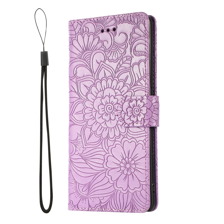 For Samsung Galaxy Note8 Skin Feel Embossed Sunflower Horizontal Flip Leather Case with Holder & Card Slots & Wallet & Lanyard