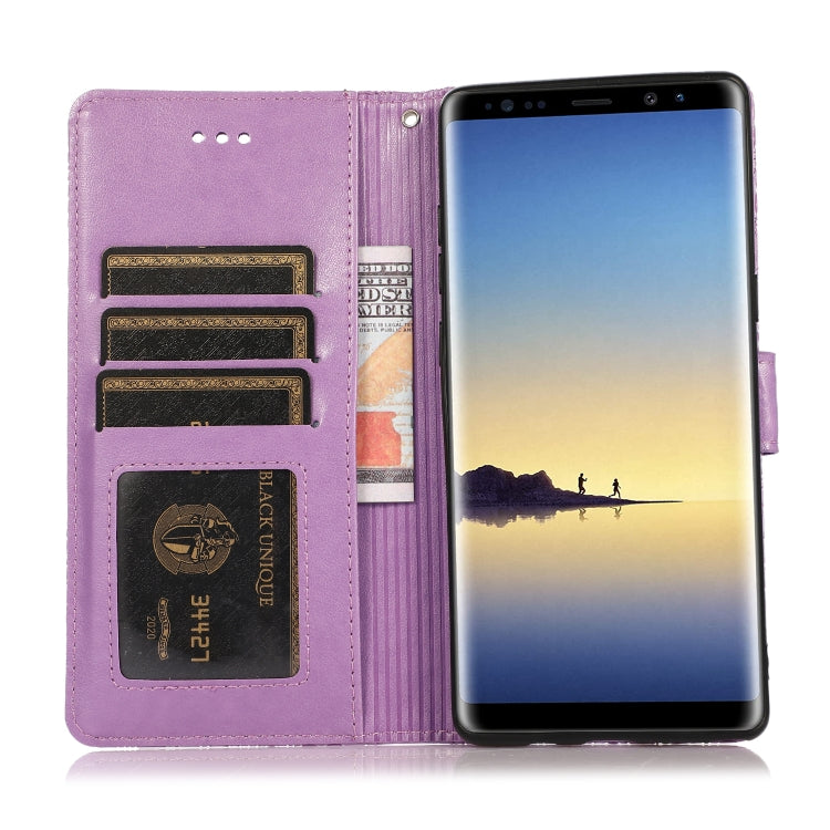 For Samsung Galaxy Note8 Skin Feel Embossed Sunflower Horizontal Flip Leather Case with Holder & Card Slots & Wallet & Lanyard