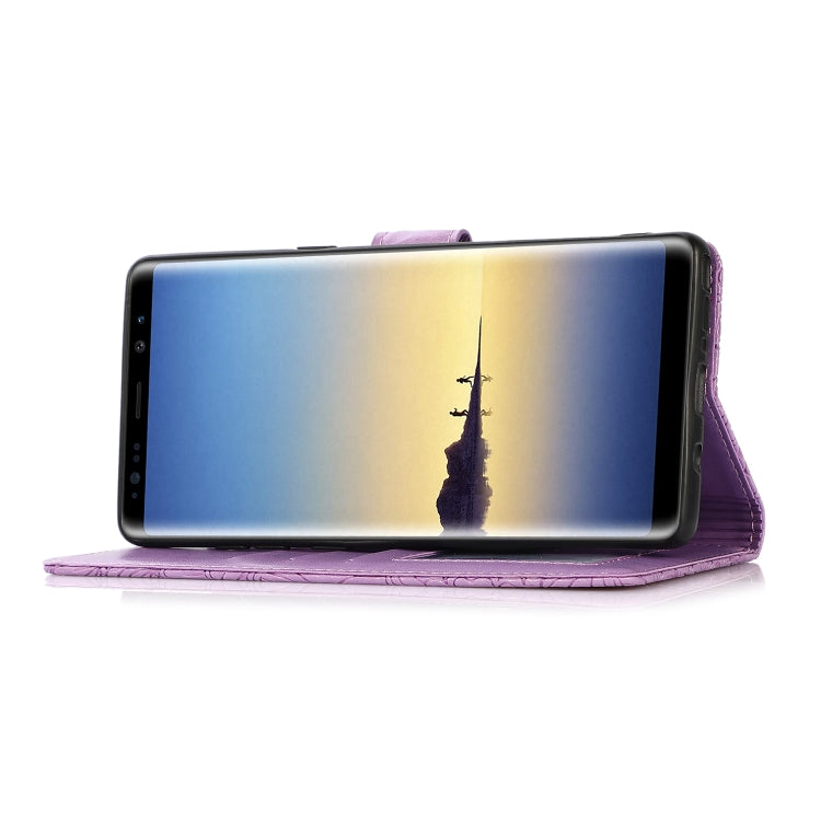 For Samsung Galaxy Note8 Skin Feel Embossed Sunflower Horizontal Flip Leather Case with Holder & Card Slots & Wallet & Lanyard