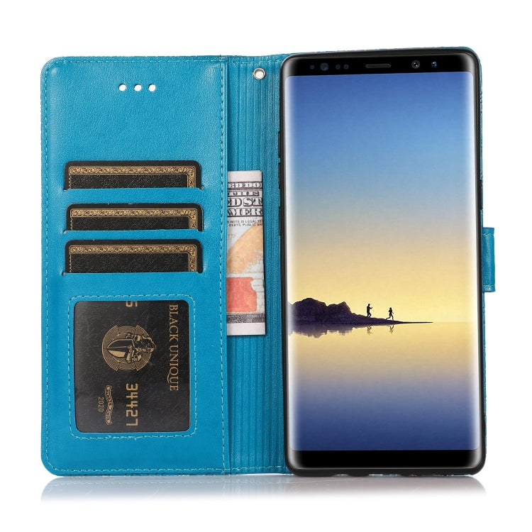 For Samsung Galaxy Note8 Skin Feel Embossed Sunflower Horizontal Flip Leather Case with Holder & Card Slots & Wallet & Lanyard