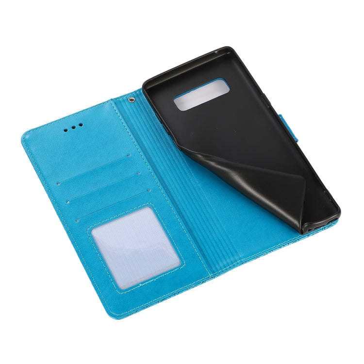 For Samsung Galaxy Note8 Skin Feel Embossed Sunflower Horizontal Flip Leather Case with Holder & Card Slots & Wallet & Lanyard