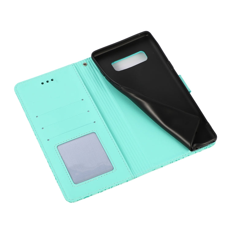 For Samsung Galaxy Note8 Skin Feel Embossed Sunflower Horizontal Flip Leather Case with Holder & Card Slots & Wallet & Lanyard