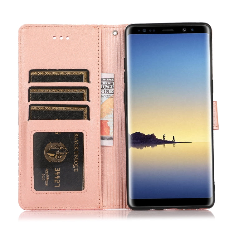 For Samsung Galaxy Note8 Skin Feel Embossed Sunflower Horizontal Flip Leather Case with Holder & Card Slots & Wallet & Lanyard