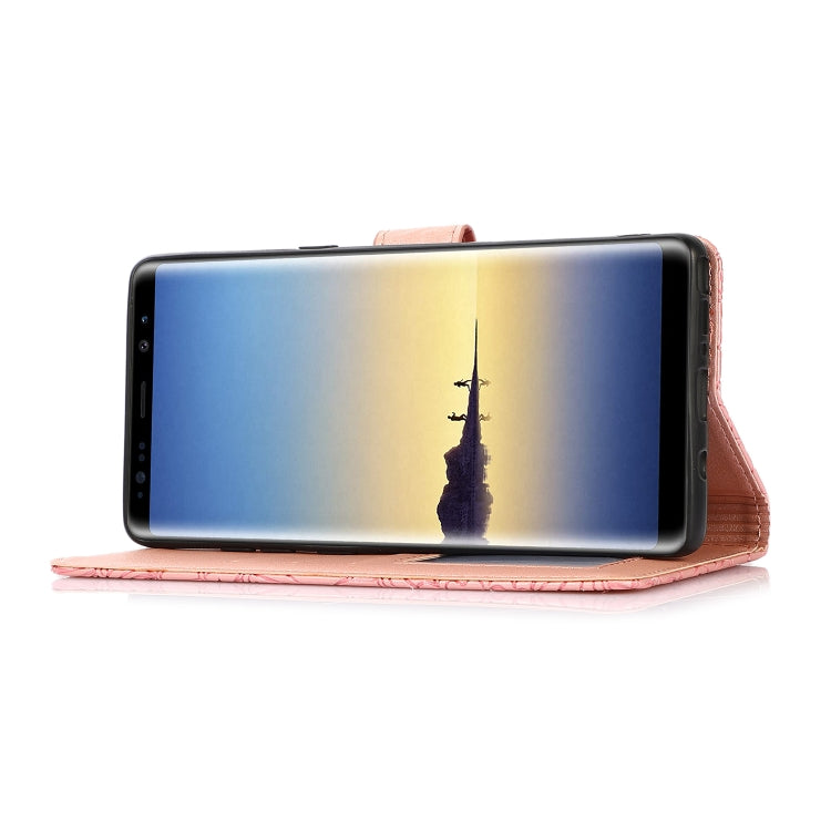 For Samsung Galaxy Note8 Skin Feel Embossed Sunflower Horizontal Flip Leather Case with Holder & Card Slots & Wallet & Lanyard