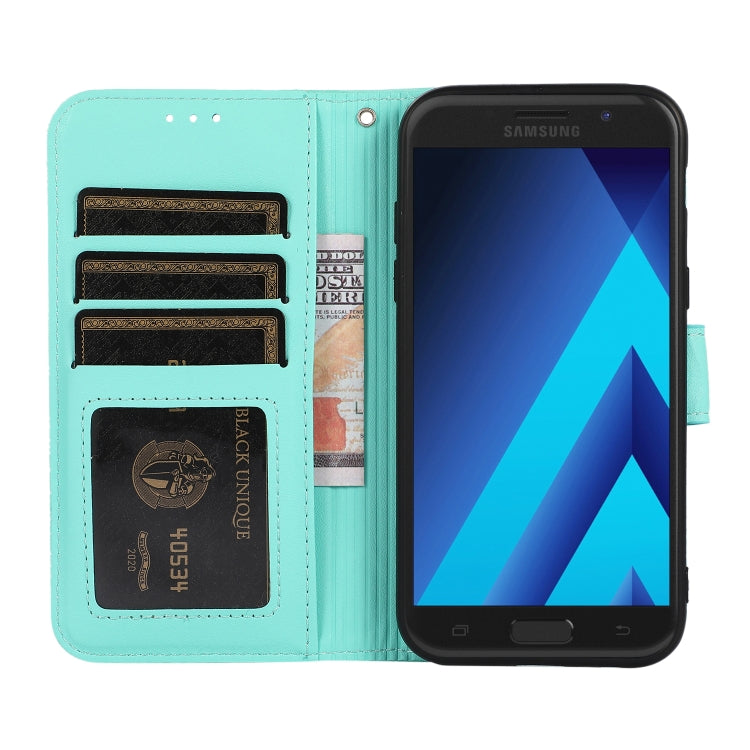 For Samsung Galaxy A5 (2017) Skin Feel Embossed Sunflower Horizontal Flip Leather Case with Holder & Card Slots & Wallet & Lanyard